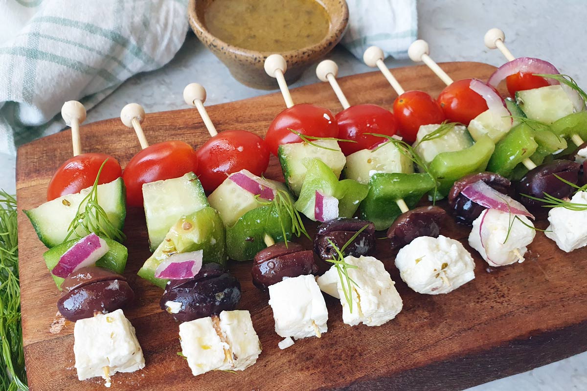 greek salad skewers