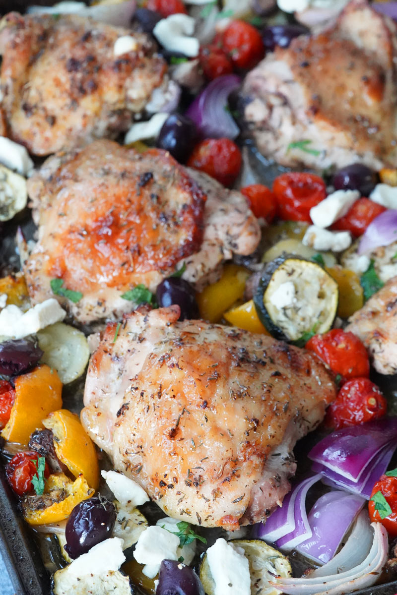 Greek sheet pan chicken