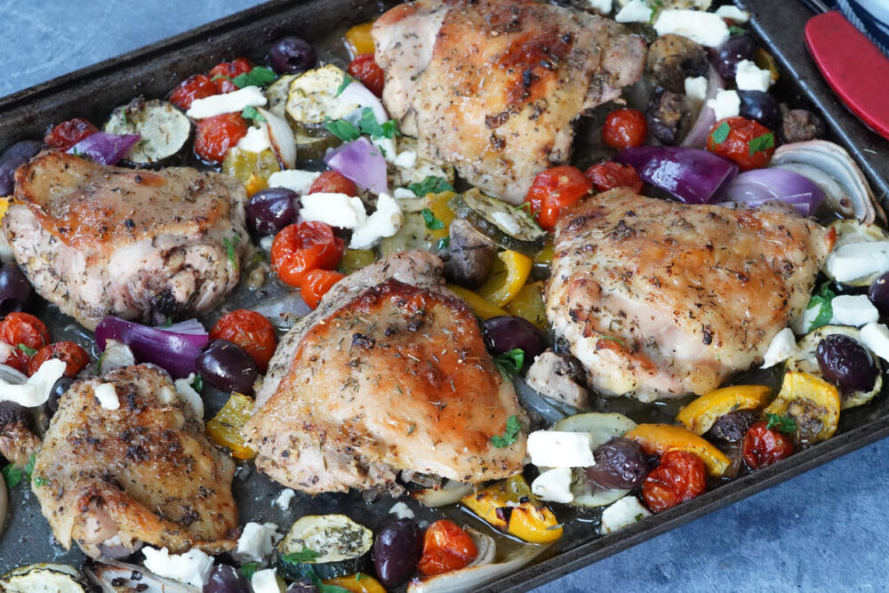 Greek sheet pan chicken