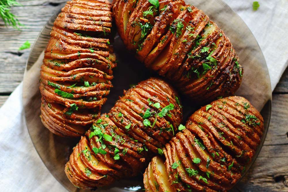 grilled hasselback potatoes
