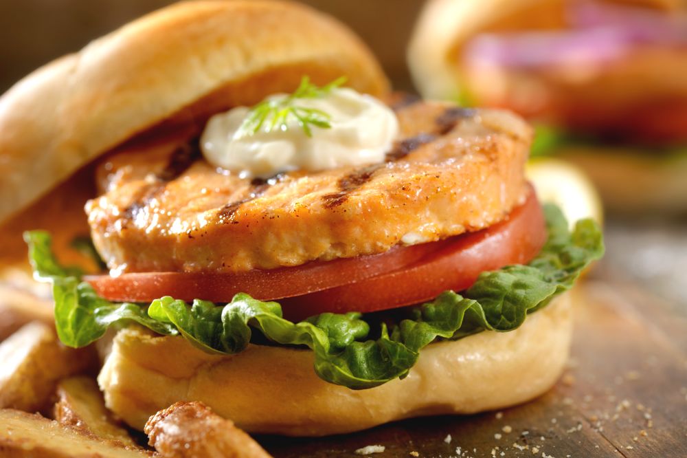 grilled salmon burgers