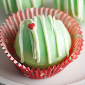 Grinch chocolate bombs