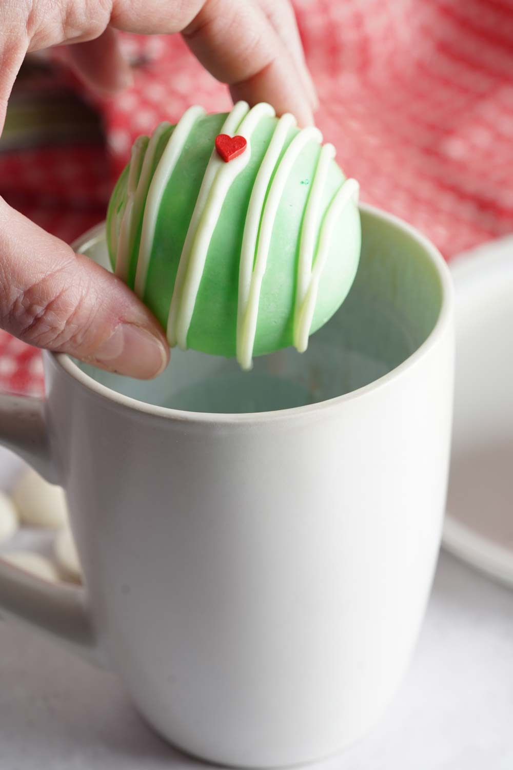 Grinch chocolate bombs