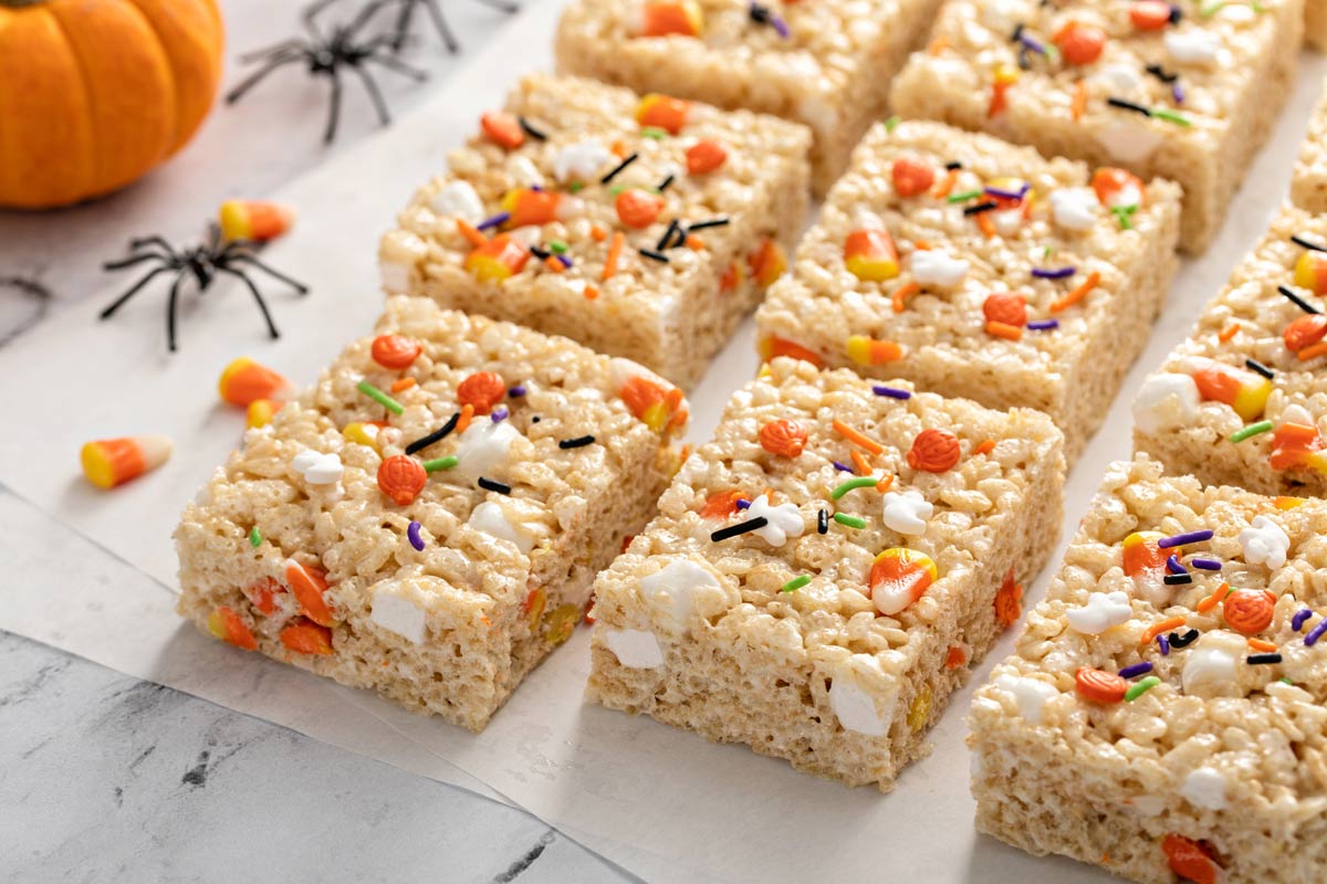 Halloween rice krispies treats