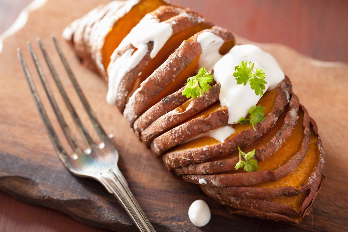 hasselback sweet potatoes