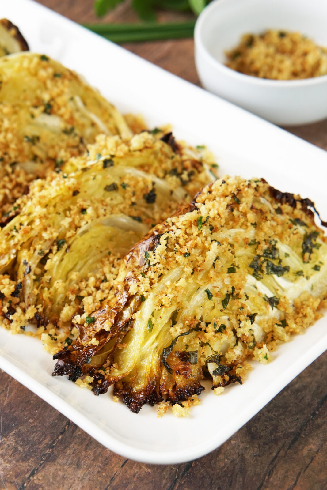 Herb brown butter roasted cabbage