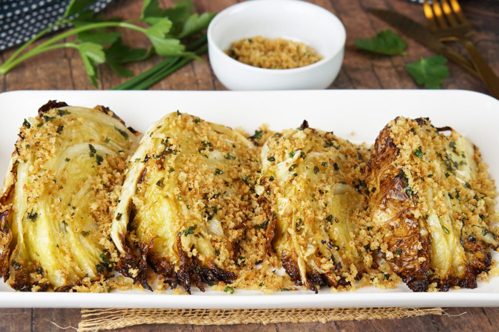 Herb brown butter roasted cabbage