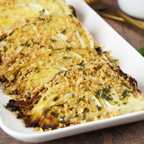 Herb brown butter roasted cabbage