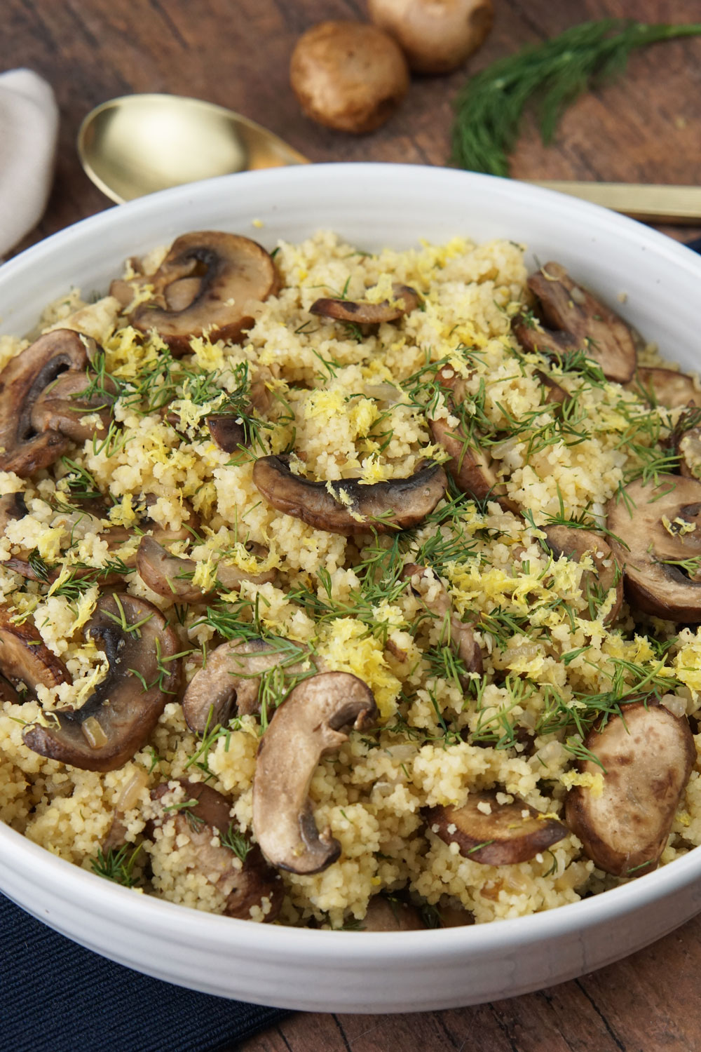 herb mushroom couscous