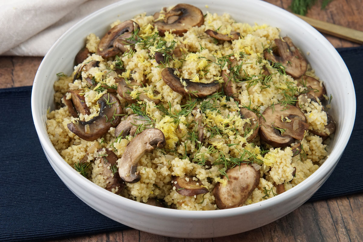 herb mushroom couscous