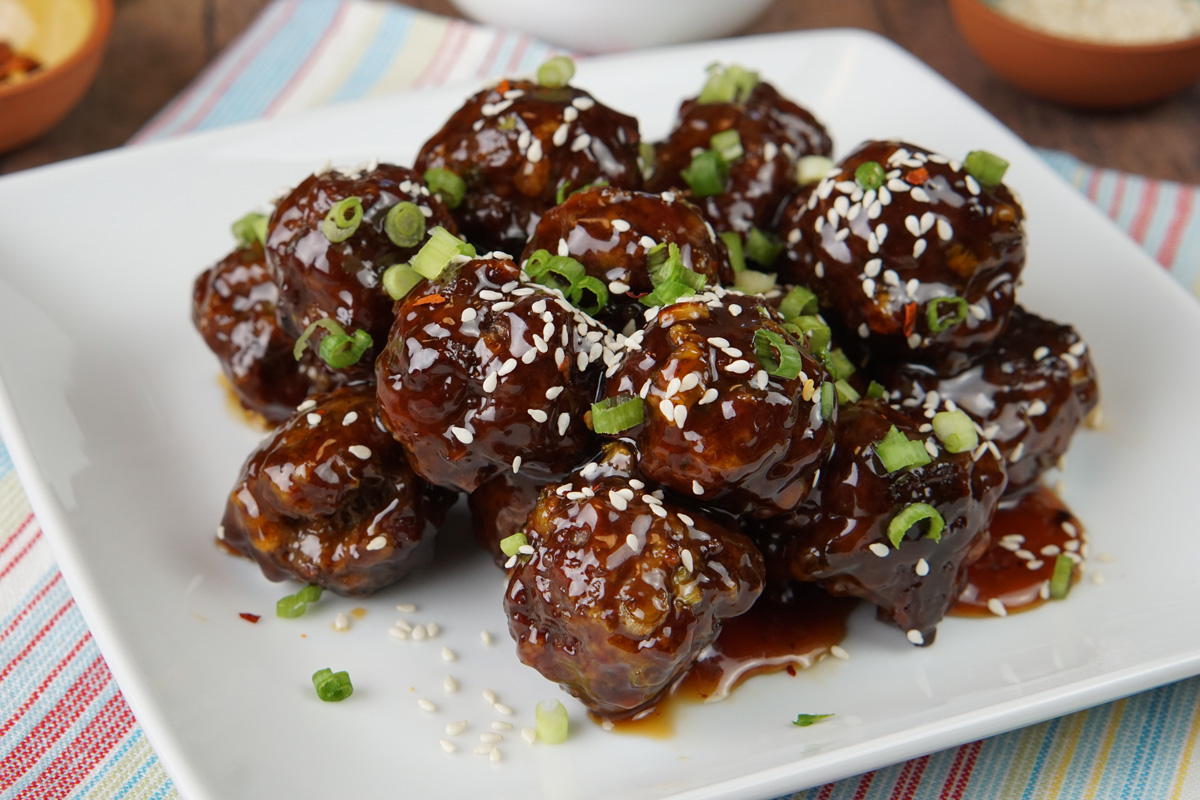 Honey garlic meatballs