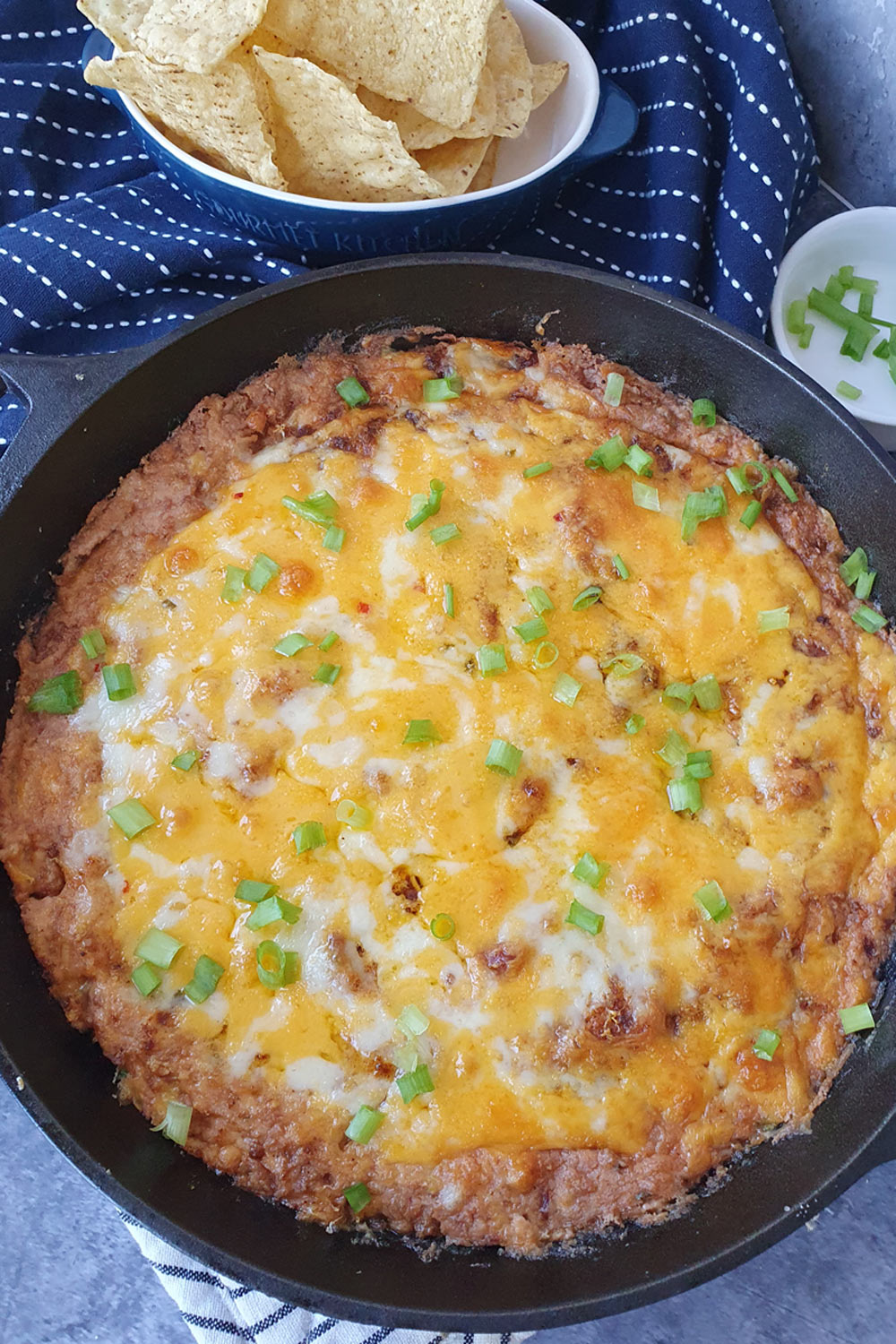 hot cheesy bean dip