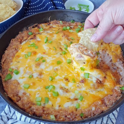 hot cheesy bean dip