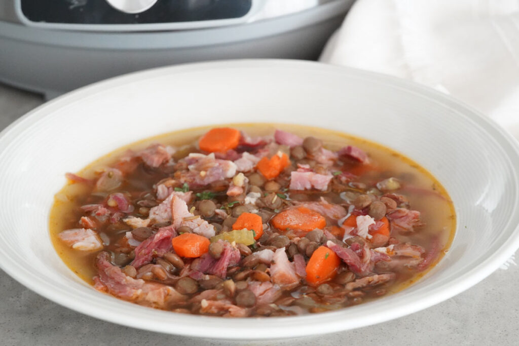 Instant Pot Ham & Lentil Soup