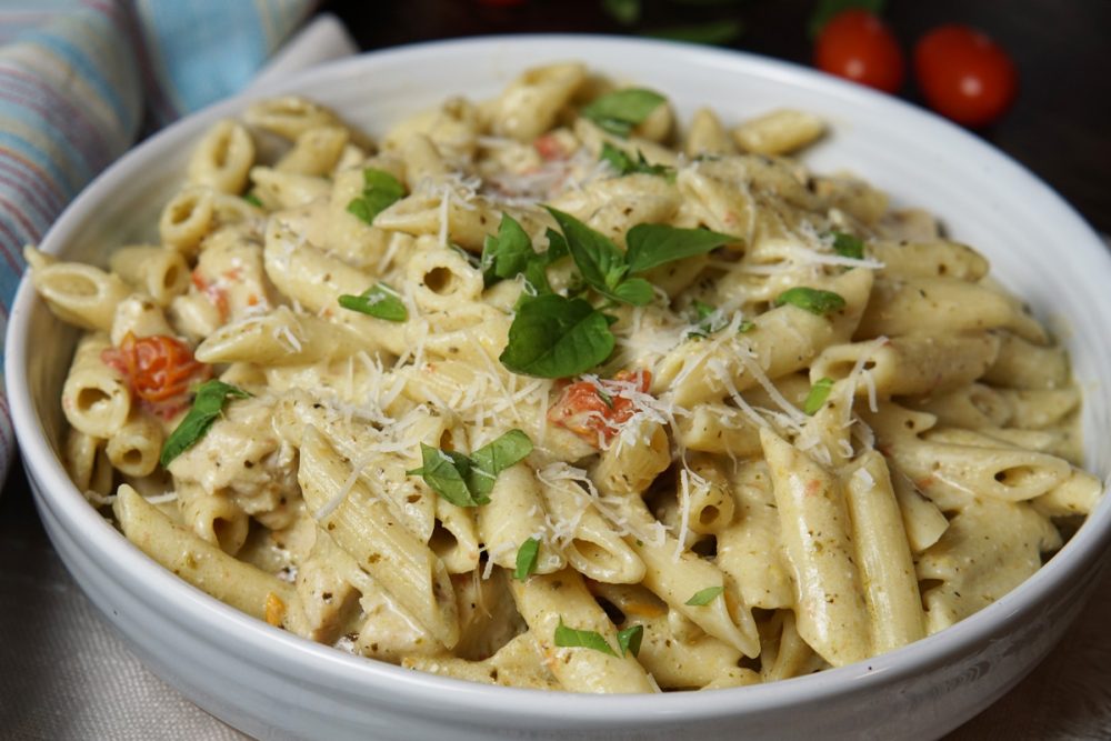 Chicken pesto pasta