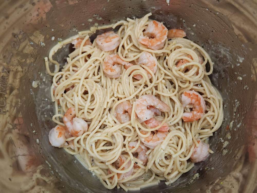 Shrimp pasta in the Instant Pot