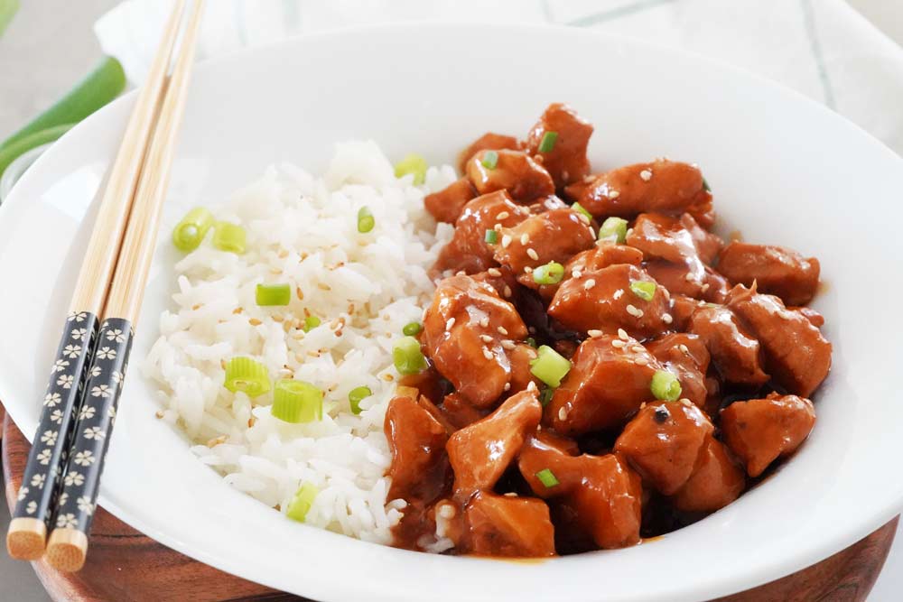 Teriyaki chicken with rice