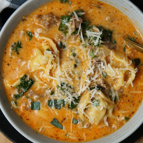 Tortellini sausage soup