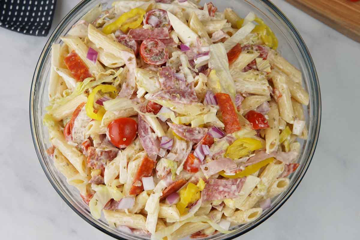 Italian grinder pasta salad