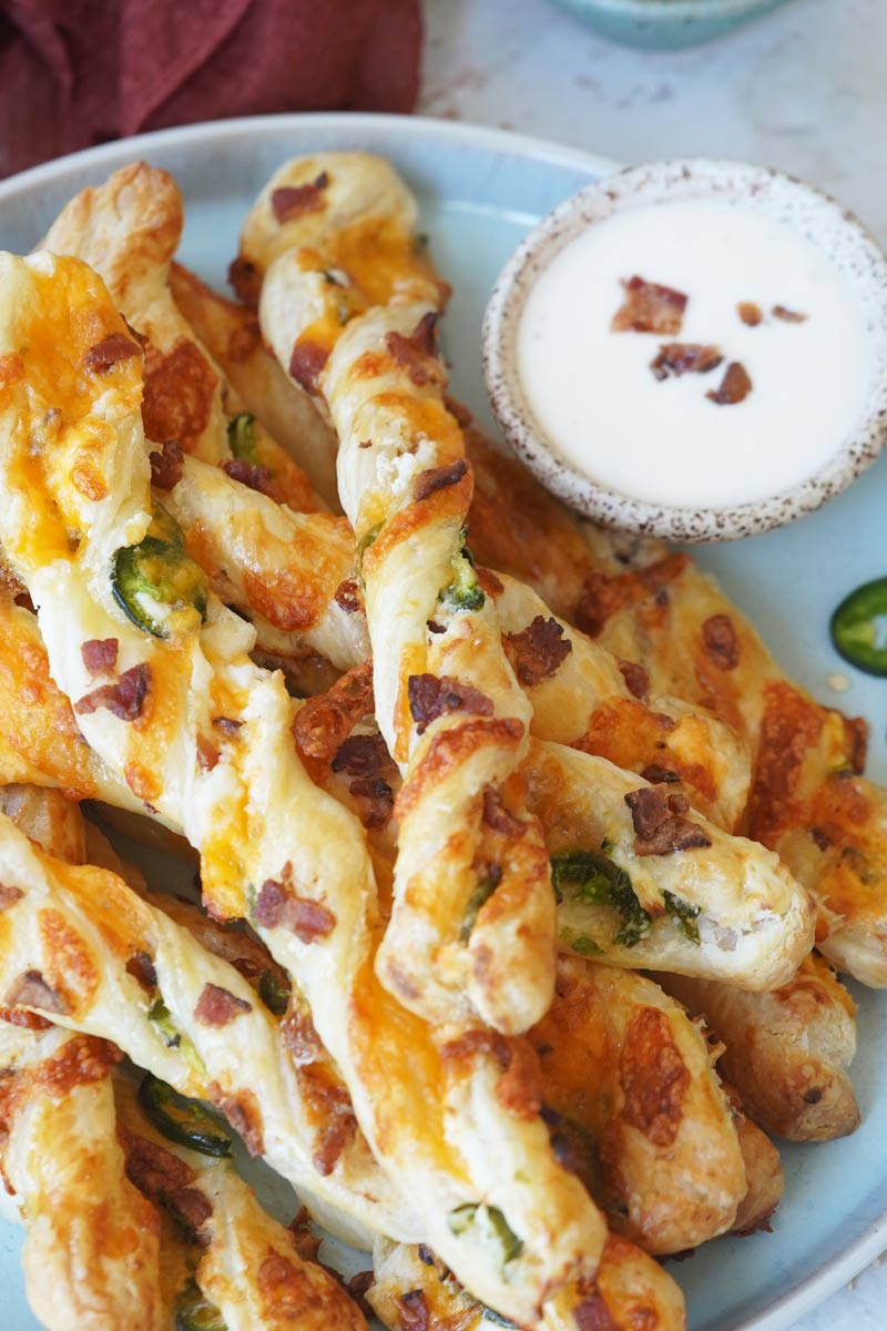 Jalapeno popper puff pastry sticks