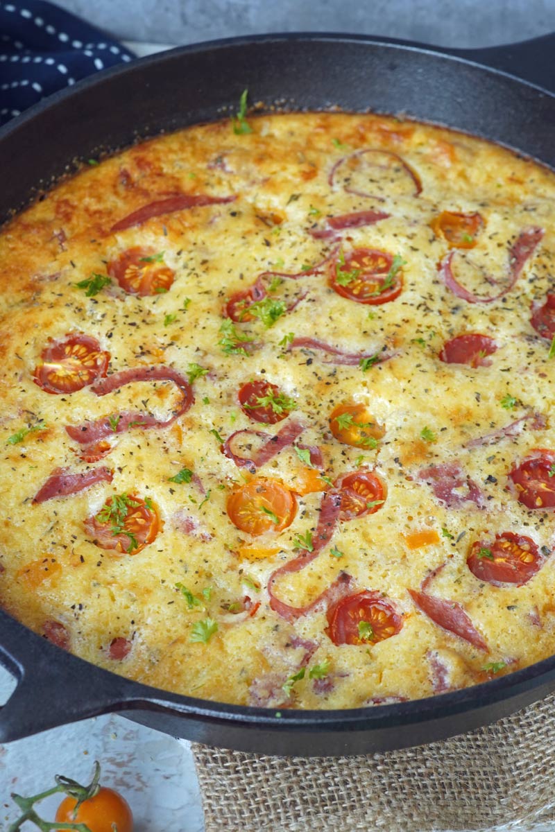 Italian cornbread skillet