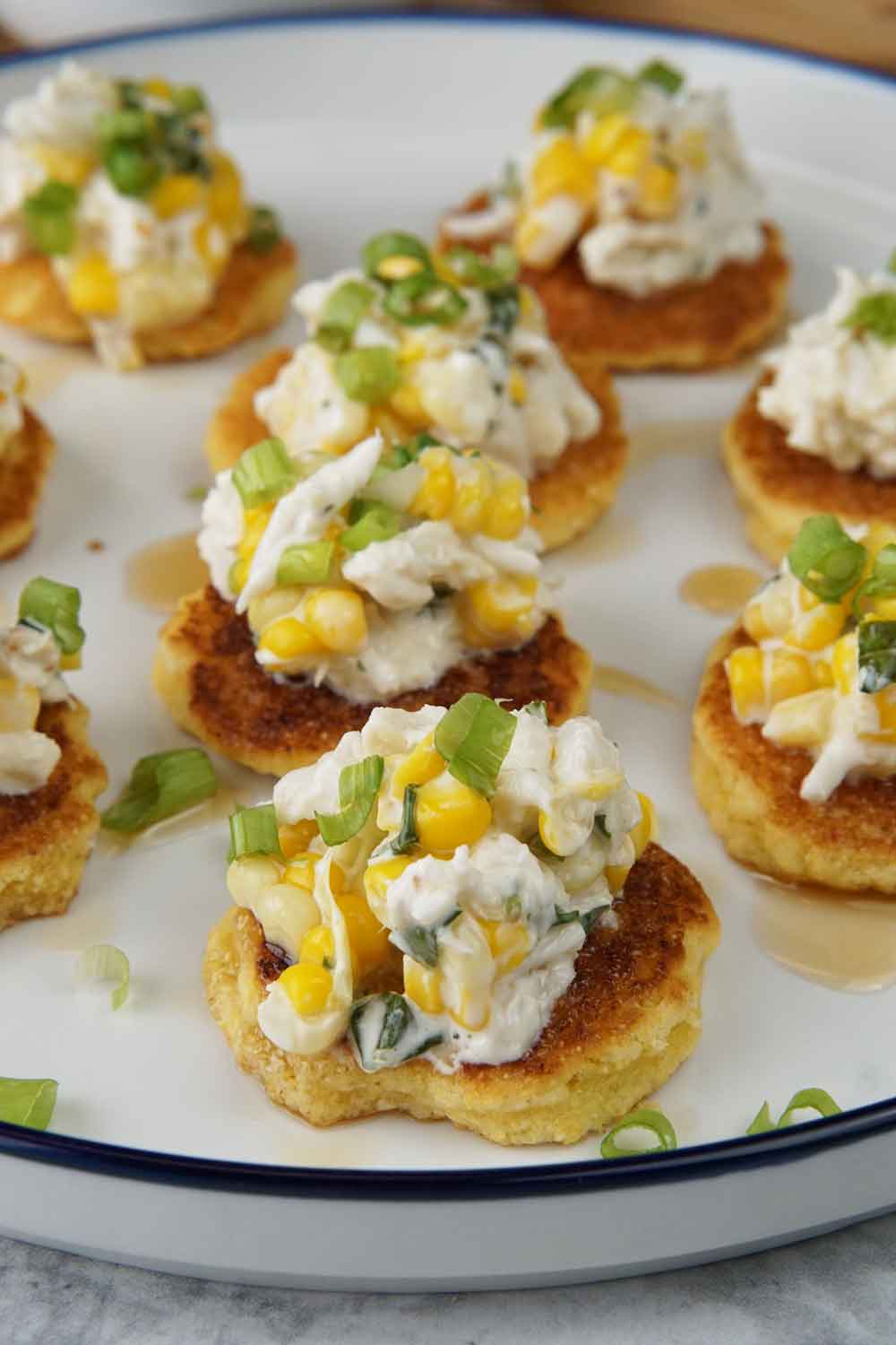Crab and corn johnny cakes