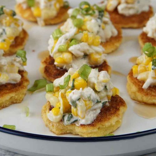 Crab and corn johnny cakes