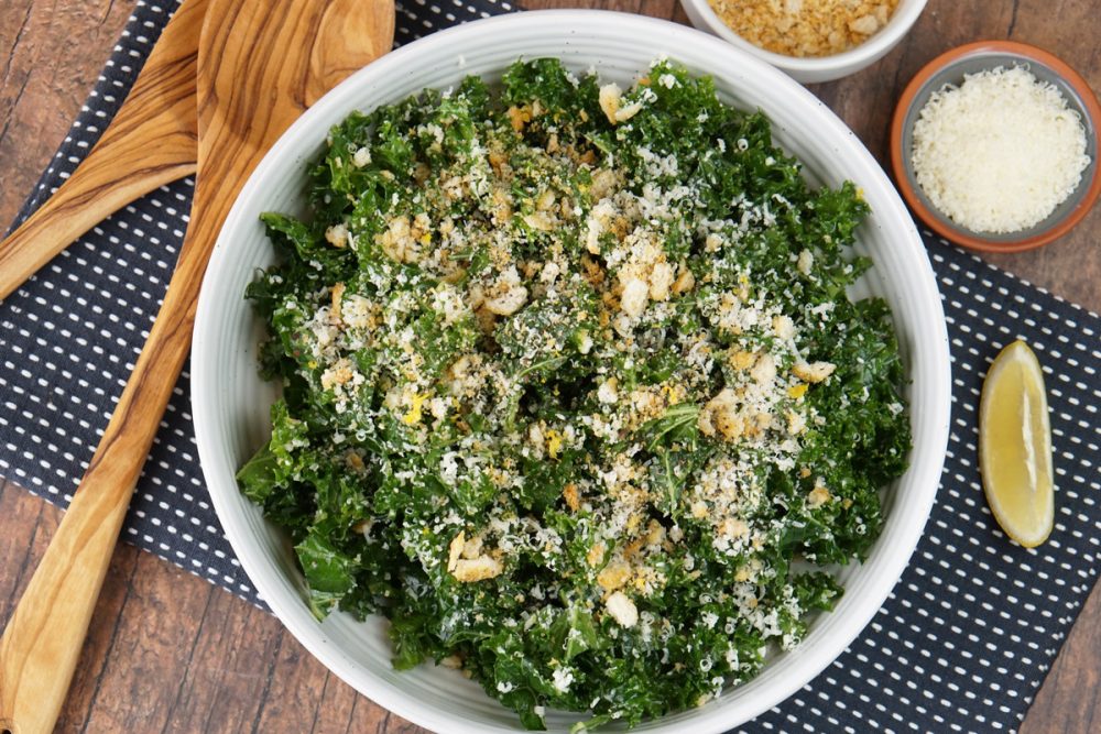 Lemon parmesan kale salad