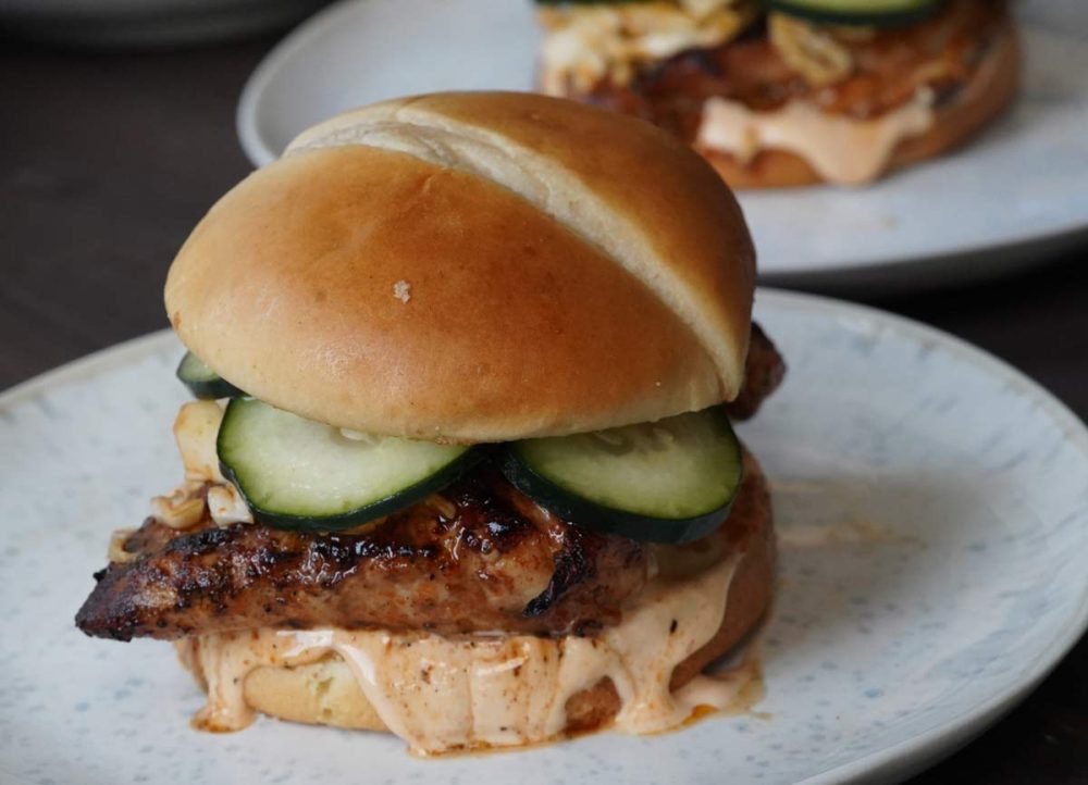 Korean bbq chicken sandwich