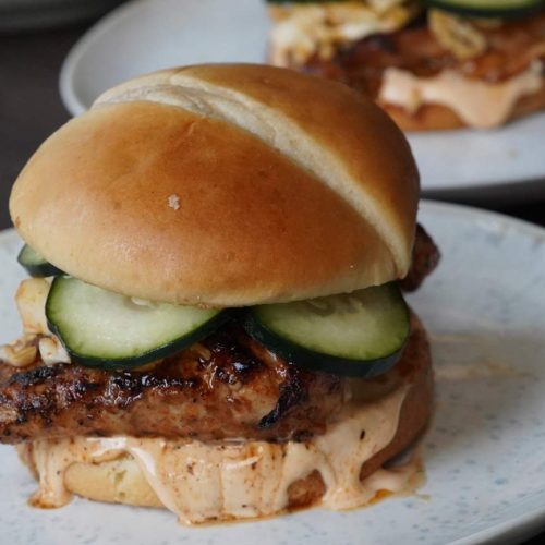 Korean bbq chicken sandwich