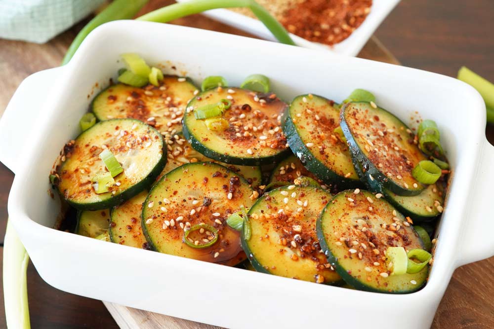 Korean style cucumber salad