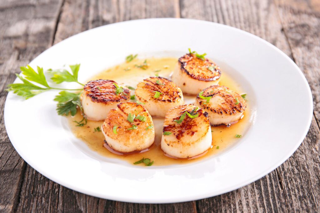 grilled scallops