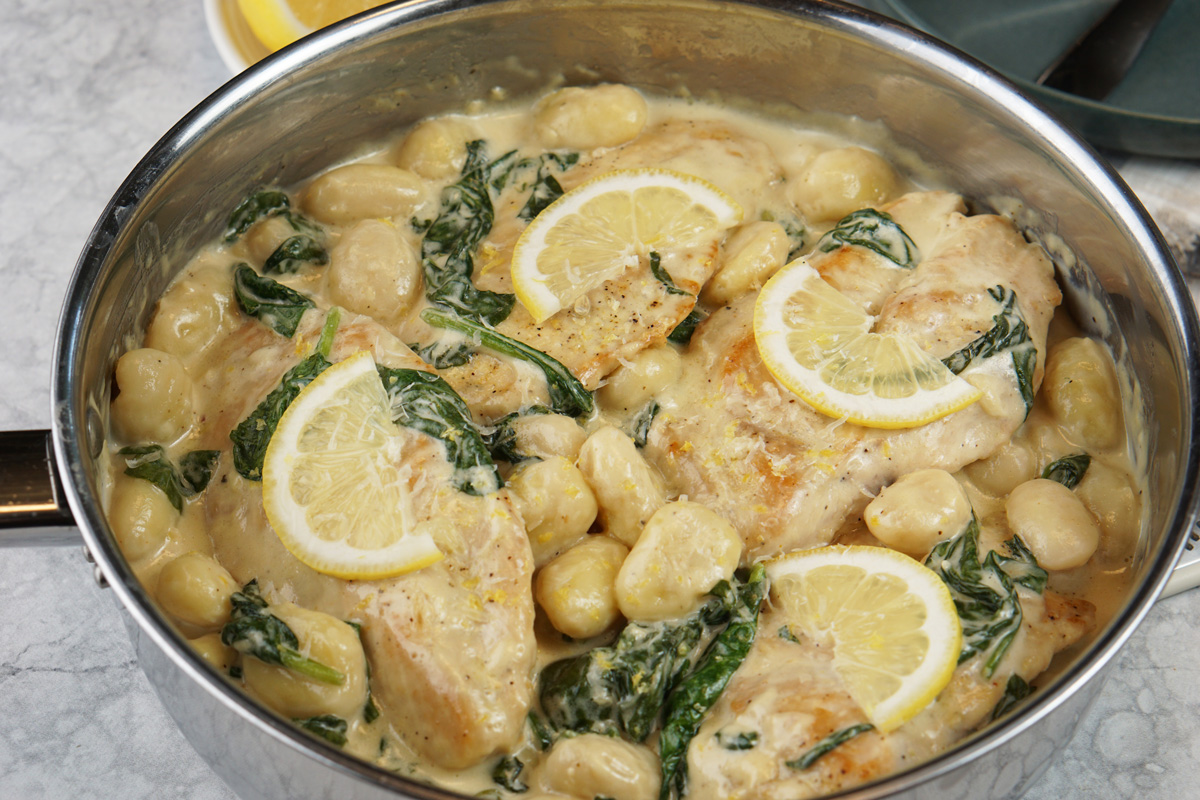 Lemon chicken gnocchi