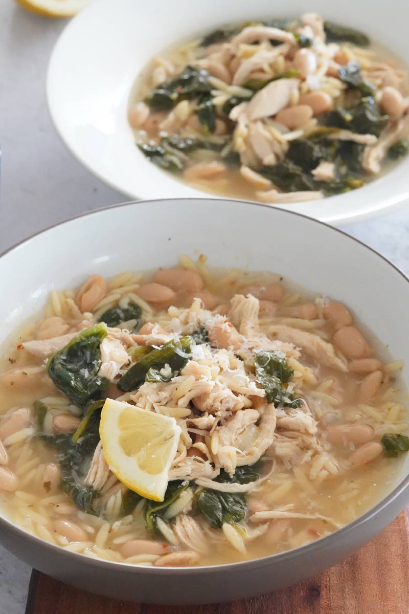 Lemony Chicken & Orzo Soup