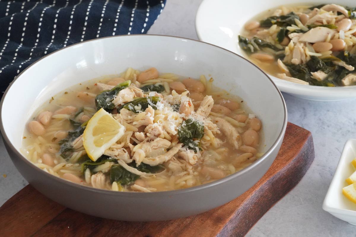 Lemony Chicken & Orzo Soup