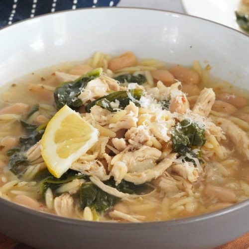 Lemony Chicken & Orzo Soup