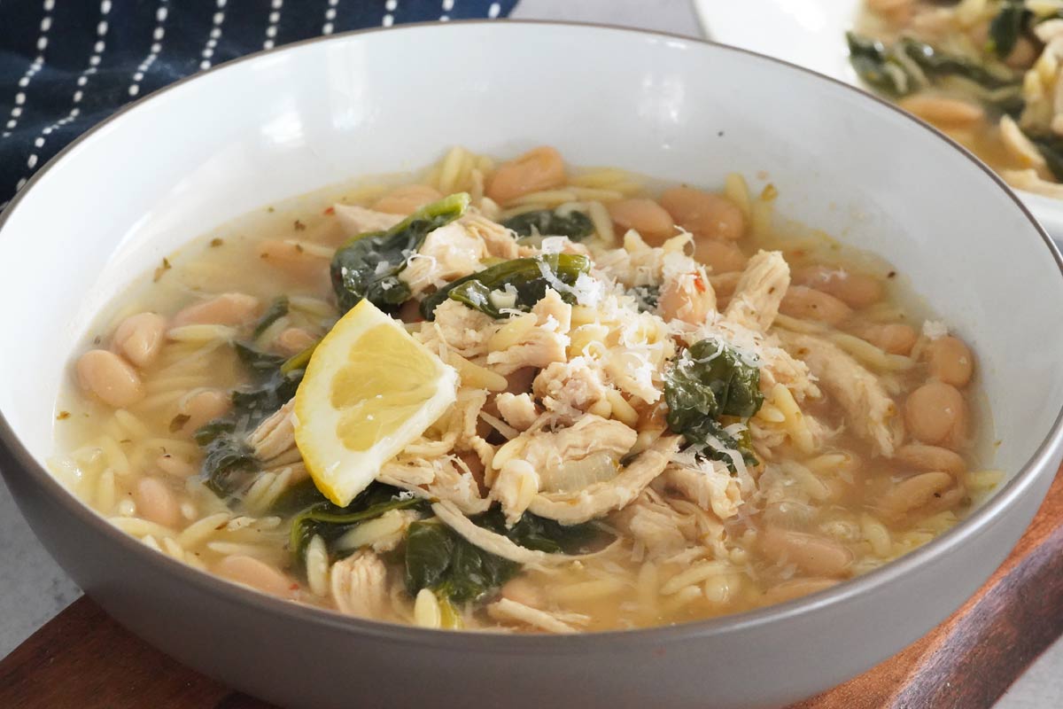Lemony Chicken & Orzo Soup