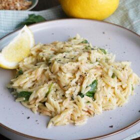 Lemon parmesan orzo