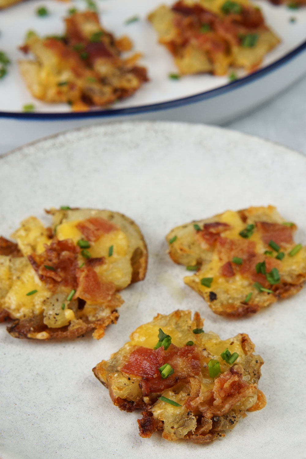 Loaded smashed potatoes