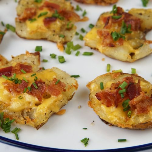 Loaded smashed potatoes