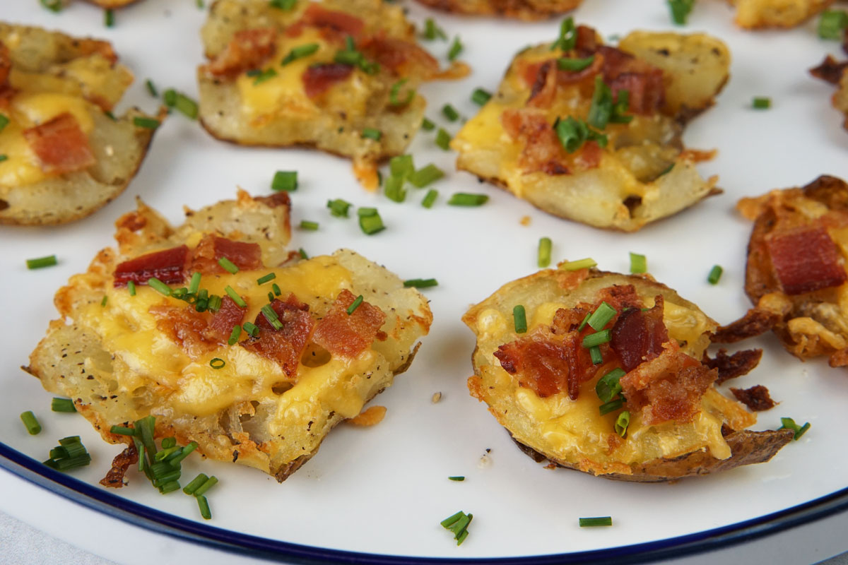 Loaded smashed potatoes