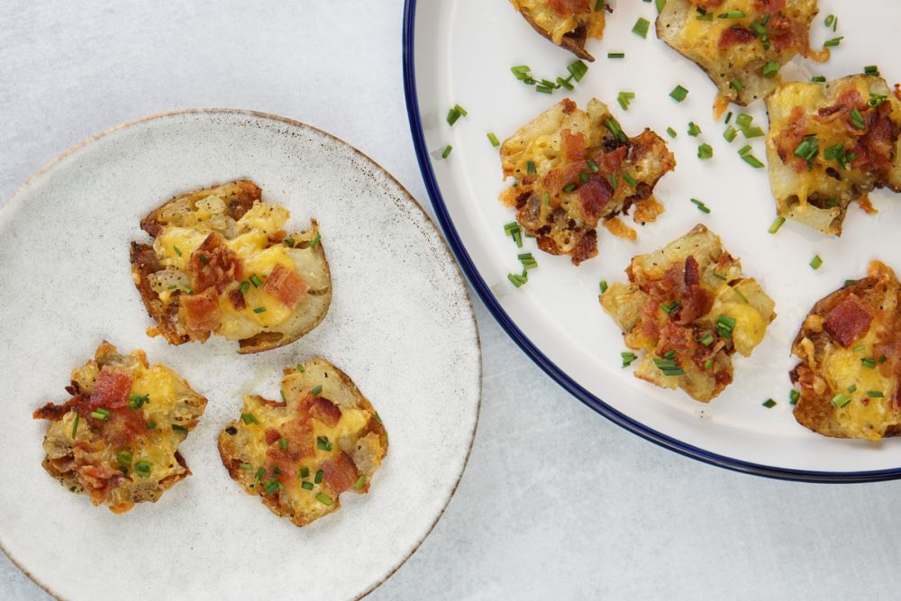 Loaded smashed potatoes