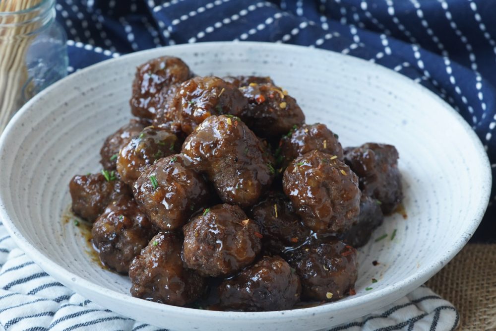 Maple hot honey meatballs