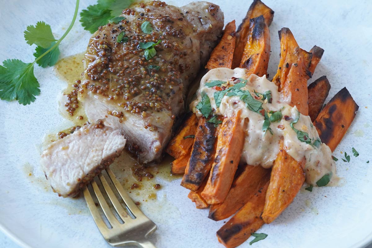 maple mustard pork chops