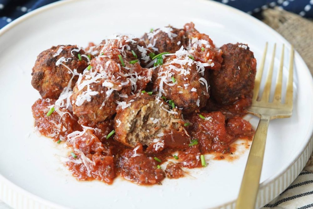 crock pot meatballs in marinara
