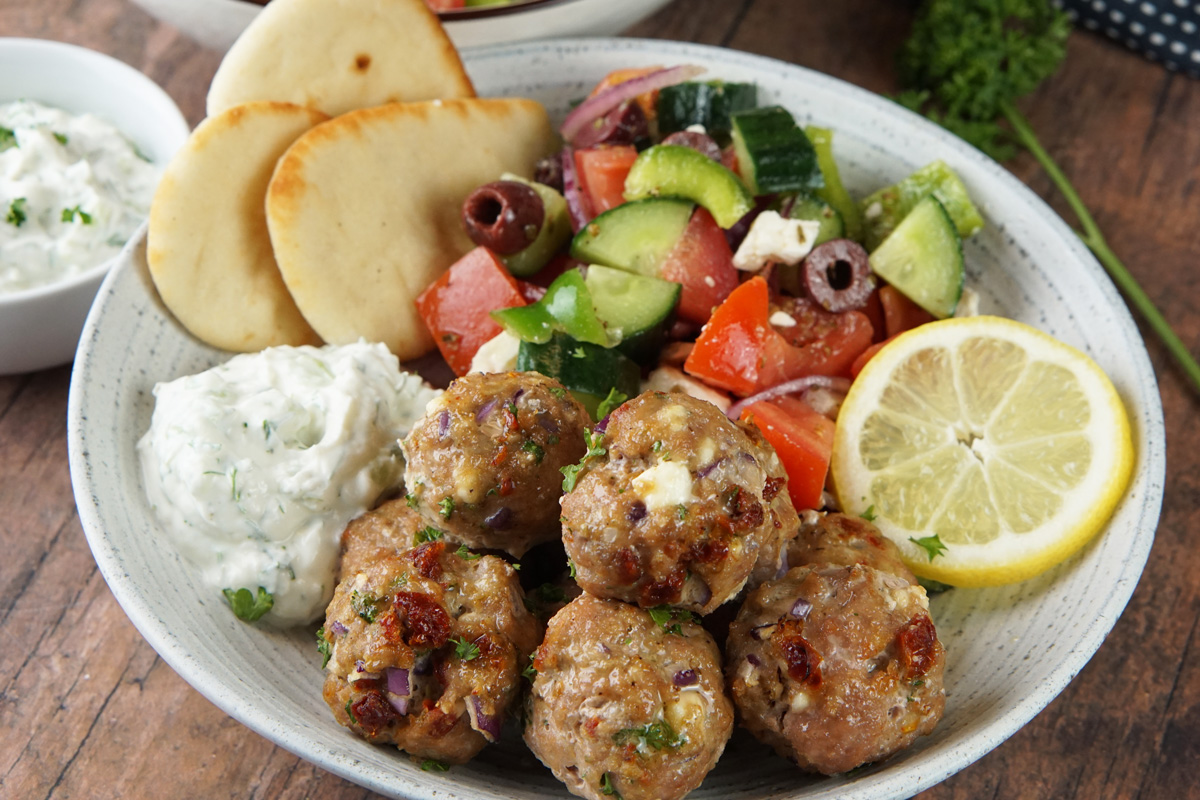 mediterranean chicken meatballs