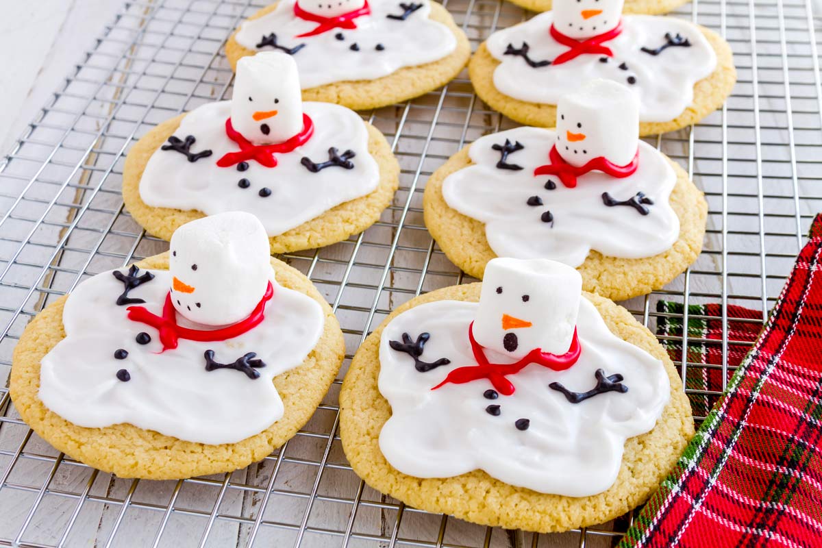 melted snowman cookies