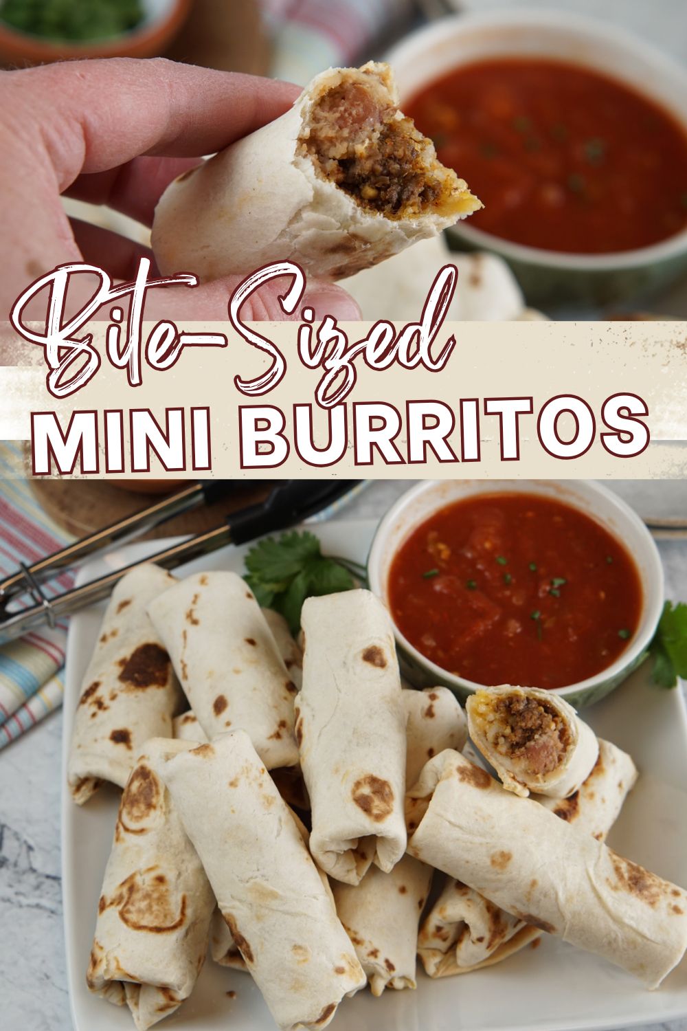 Bite-Sized Mini Burritos - A Food Lover's Kitchen