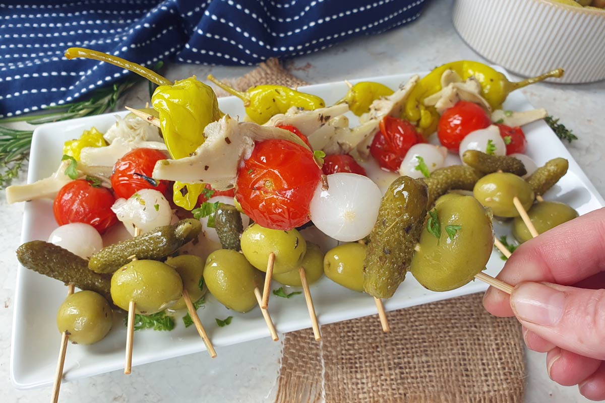 Antipasto skewers
