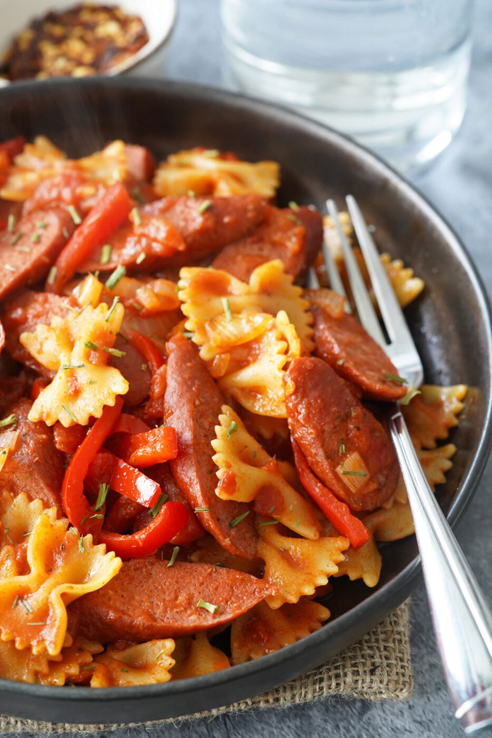 Sausage and pepper pasta